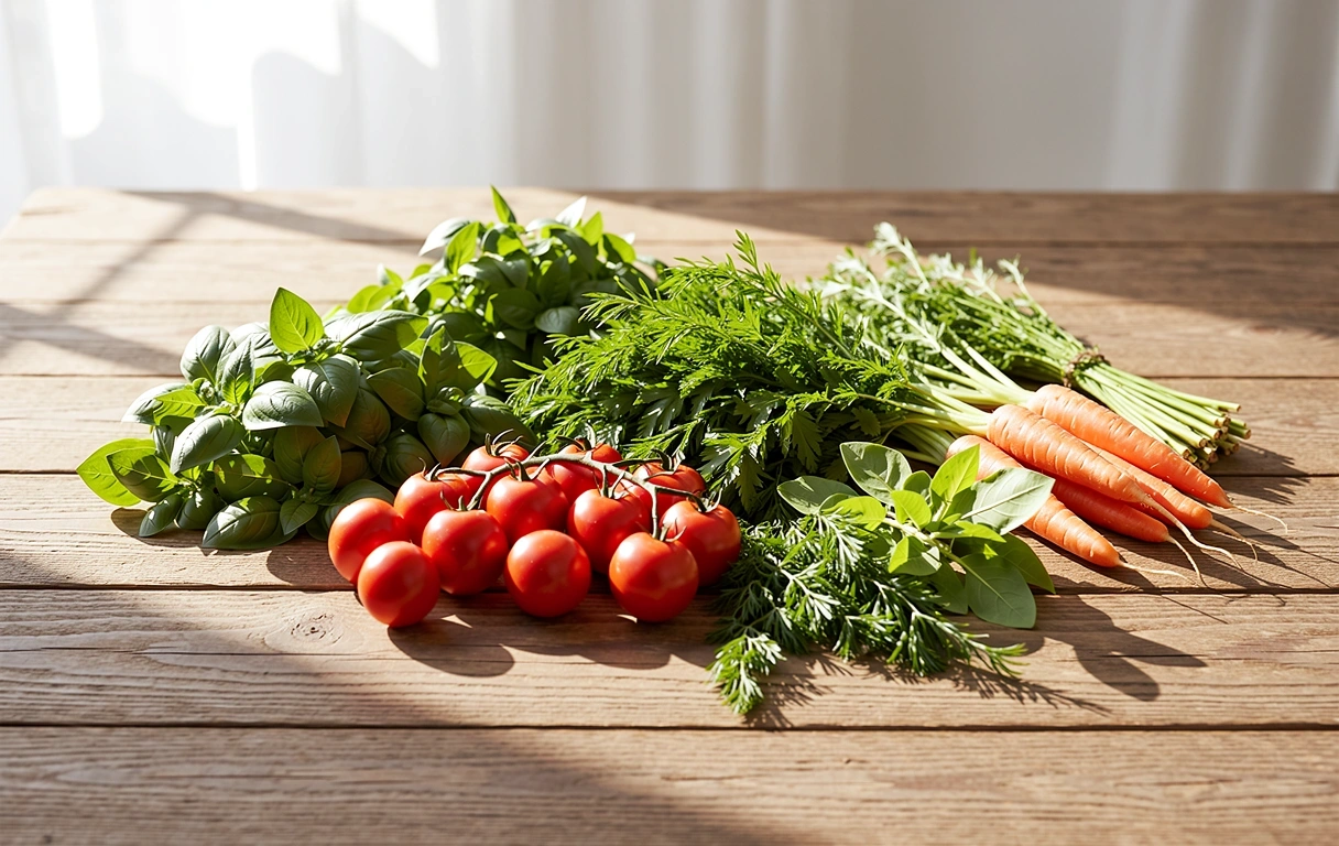 Sveže organsko povrće za detoksikaciju